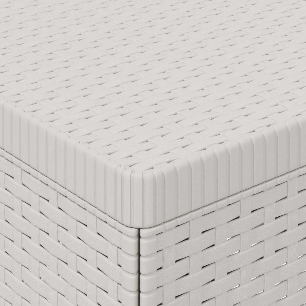 Divano da esterno-Divano da Giardino a 2 Posti Aspetto Rattan PP Bianco
