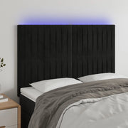 Testiera a LED-Testata con LED Nera 144x5x118/128 cm in Velluto 920148