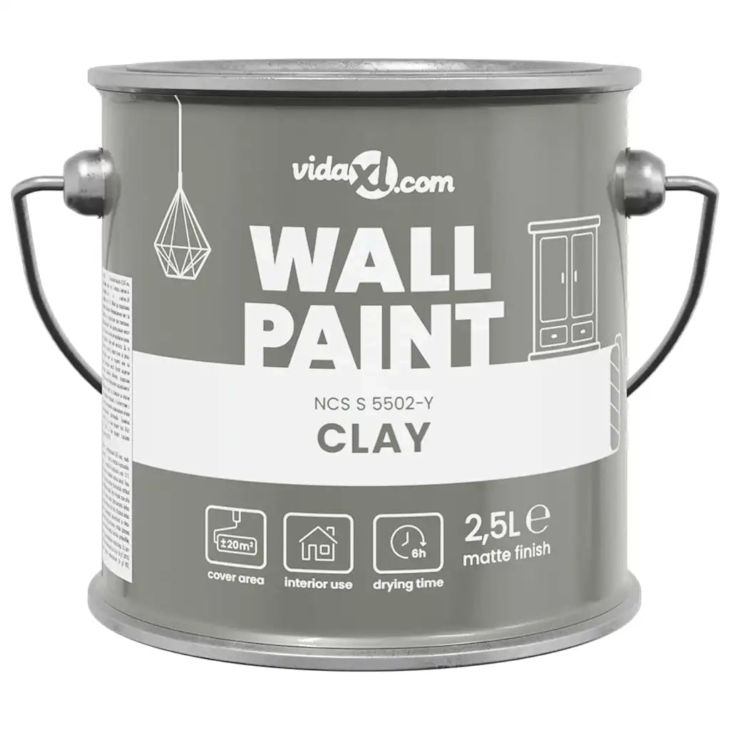 Pittura murale Grigio 2,5 L Stampa da parete 4008522