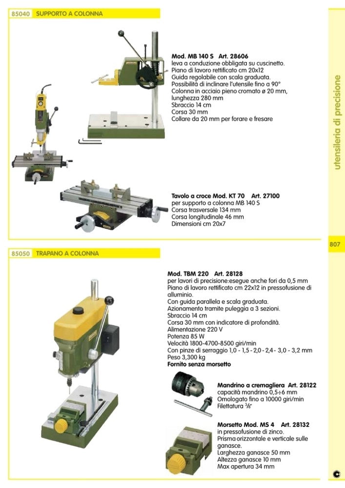 1pz proxxon 28128 trapano a colonna 220v cod:ferx.24496