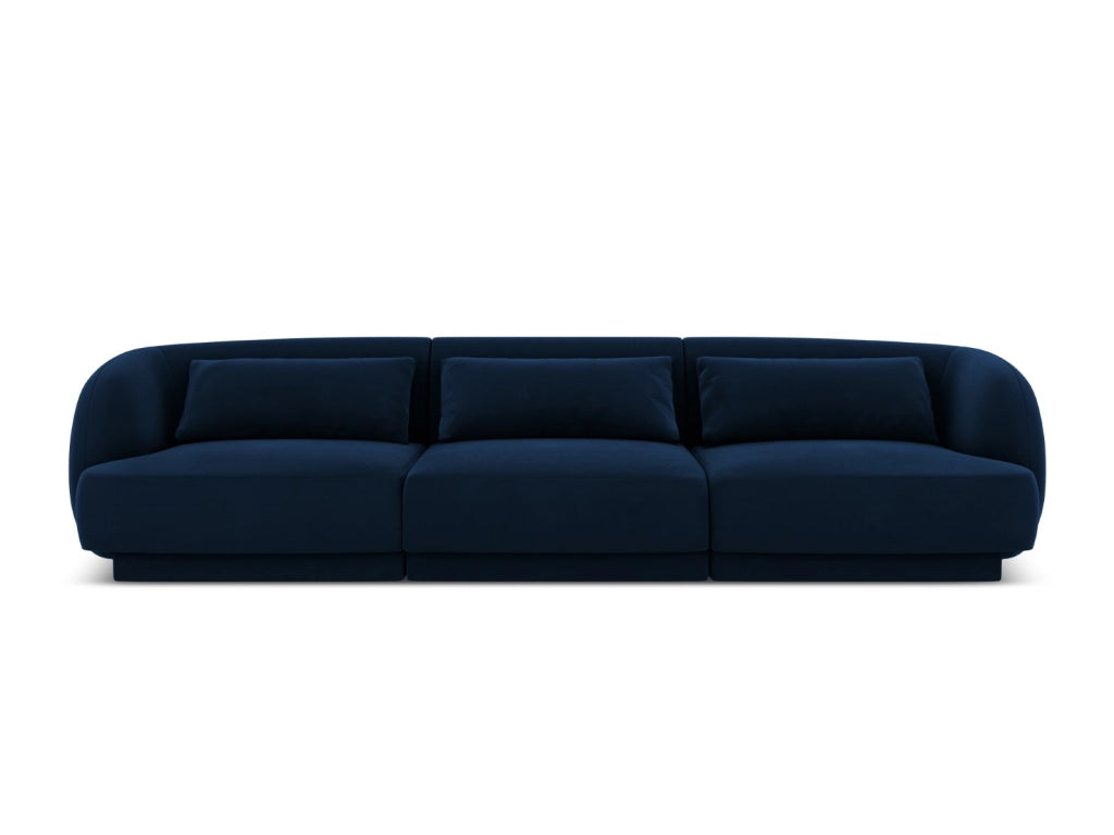 Cosmopolitan Design - Divano "Tulum" 3 posti in velluto blu reale 