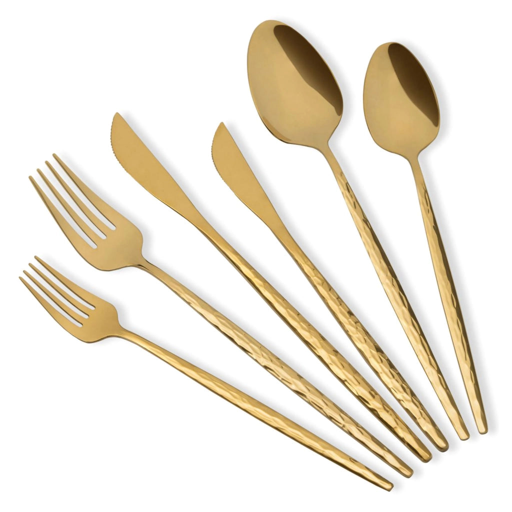 Nimesira, set Posate set da 36, oro