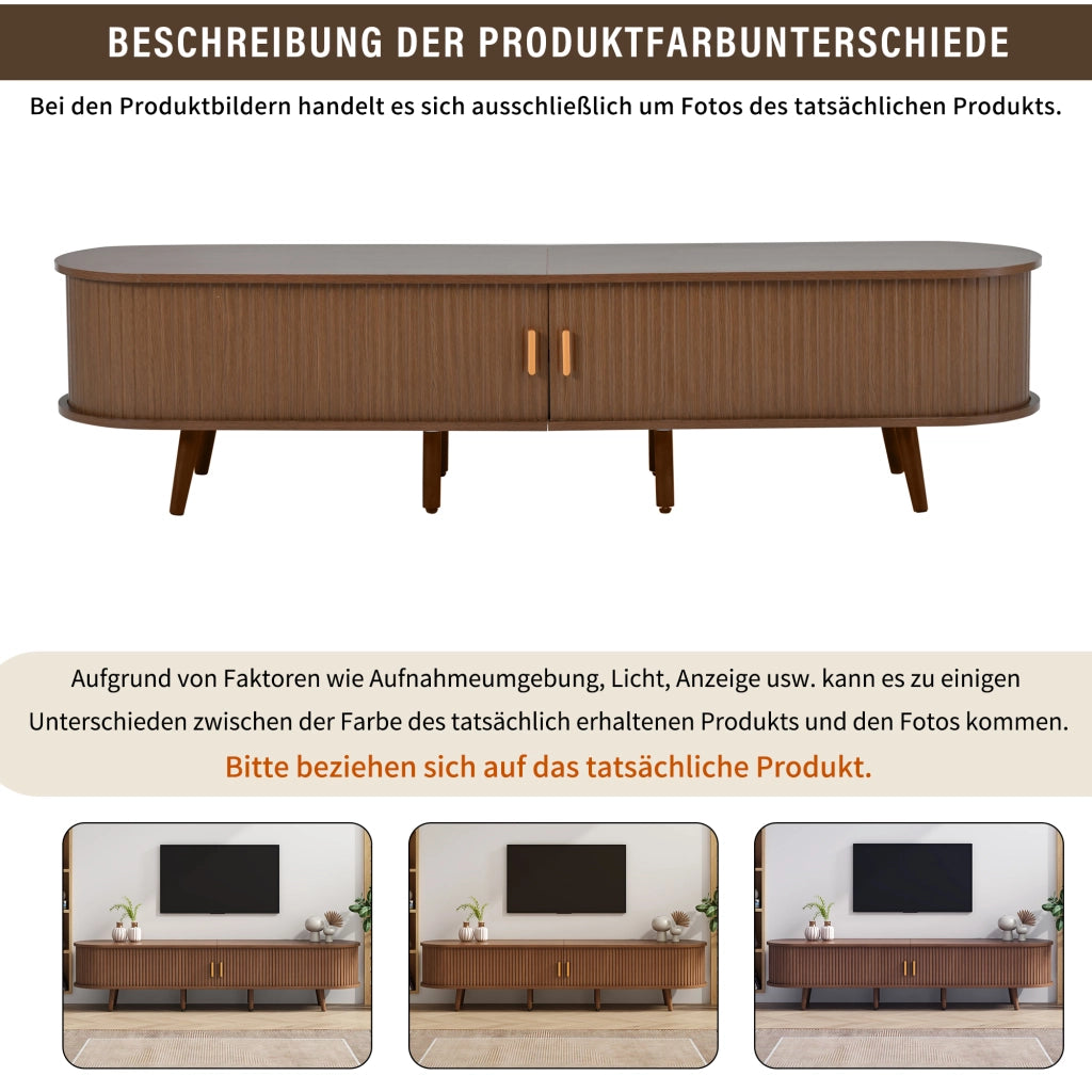 MOBILE TV Set da 2 pezzi 170x40x42 cm Noce MDF
