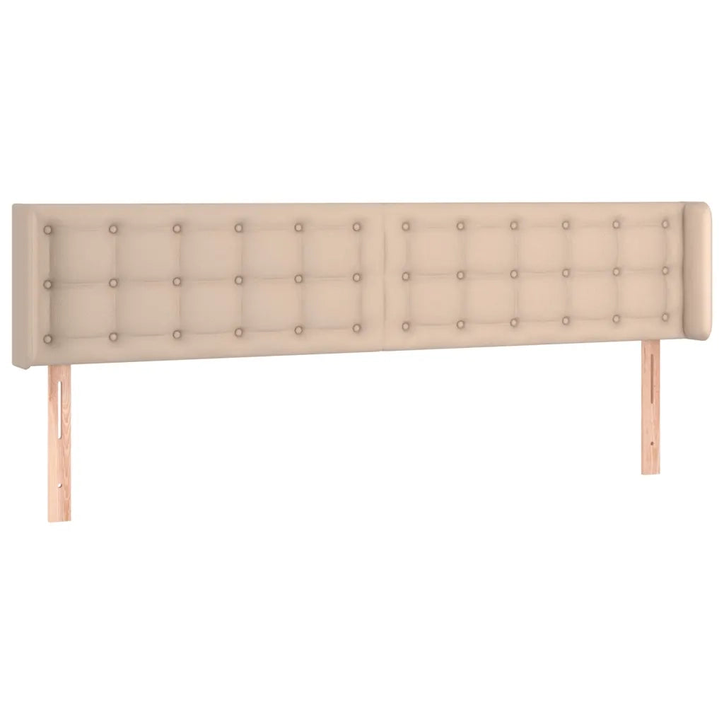 Testiera con LED-Testata Cappuccino a LED 163x16x78/88 cm in Similpelle 384474