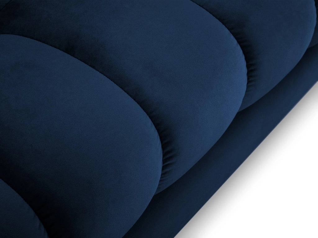 Cosmopolitan Design - Divano panoramico "Bali" 7 posti in velluto blu reale 
