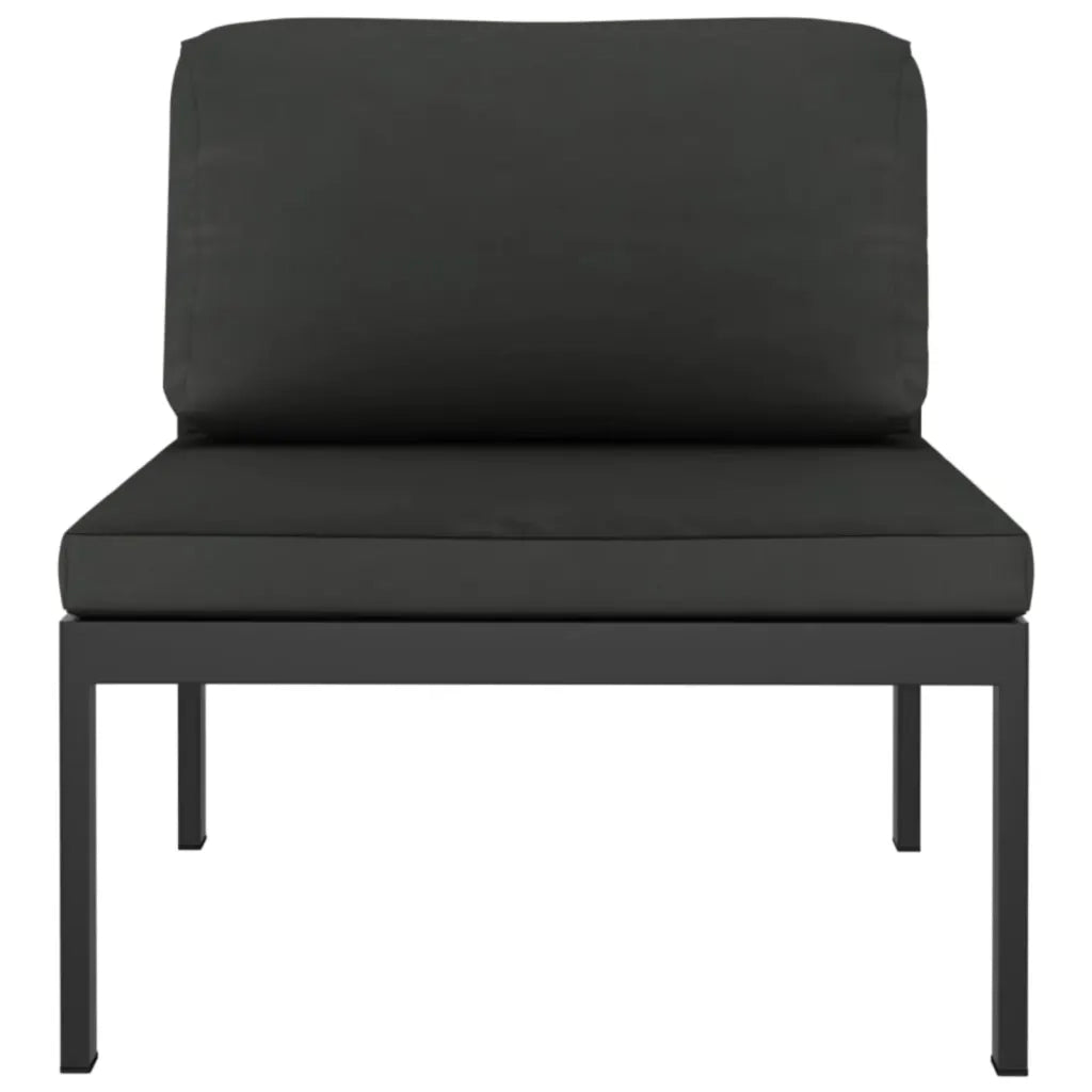 Set Divani da Giardino 9 pz con Cuscini in Alluminio Antracite 3107823