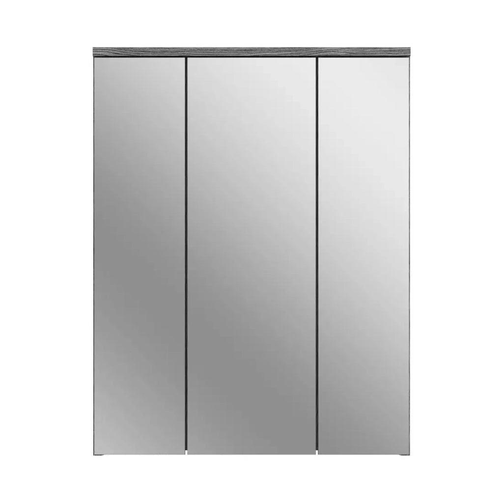 Set di mobili da bagno WILLIAM – Grigio scuro e bianco – 114x191x34 cm
