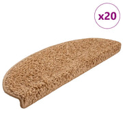 Tappetini per scale 20 pz 65x21x4 cm Beige Semicircolari Grandi 3365847