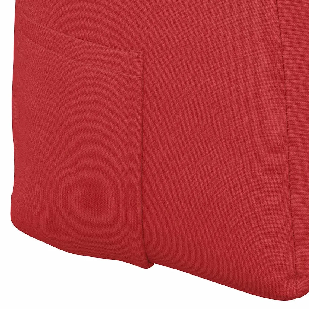 Cuscino per Schiena Rosso 100 x 24 x 50 cm Tessuto 42014453