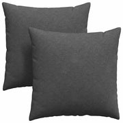 Cuscini da Divano 2 pz | Cuscini per sedie Grigio scuro 80 x 80 cm