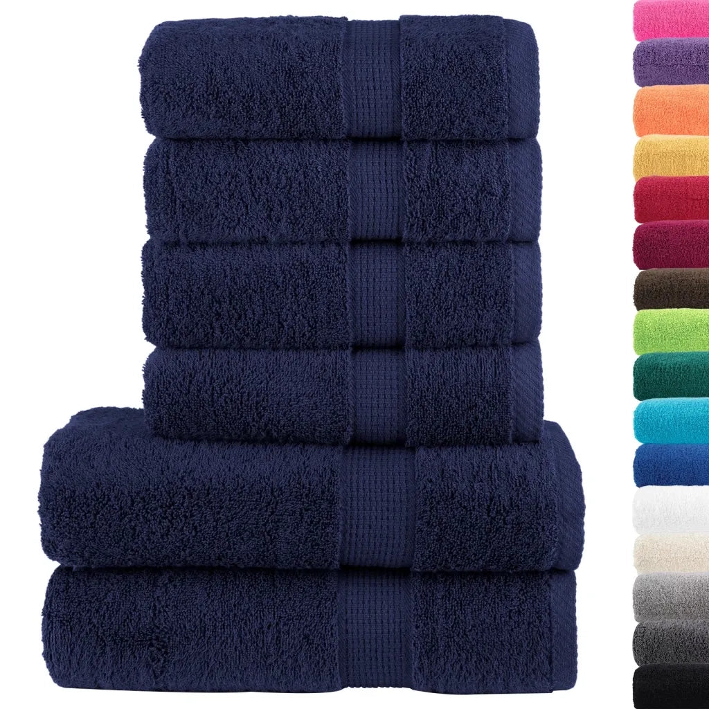 Set ASciugamani SOLUND 8 pz Blu Navy 600 gsm 137558