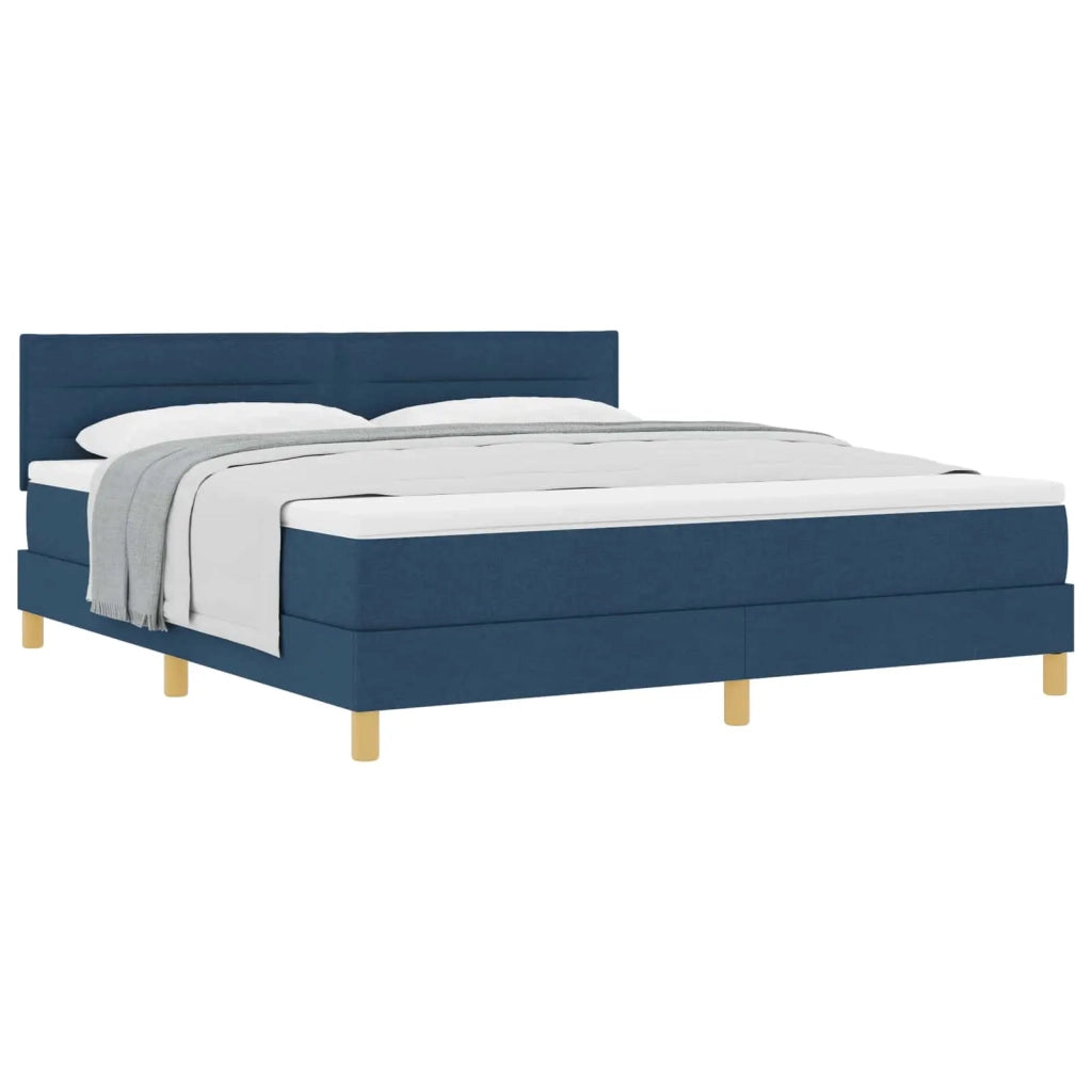 Letto a molle con cuscino con testiera Blu 180 x 200 cm Tessuto 3338866