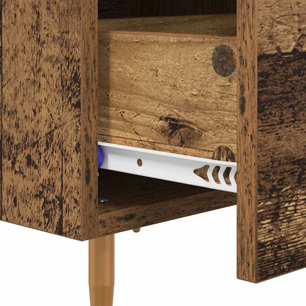 Set di 2 Comodini | Armadio da Notte | Mobiletto da notte Legno vecchio 40 x 35 x 47,5 cm