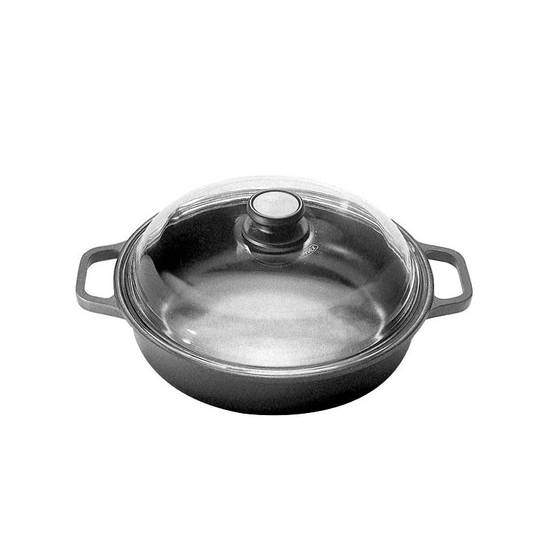 Tegame 2 Manici C/Coperch. Cm 32 Extrablack Risoli