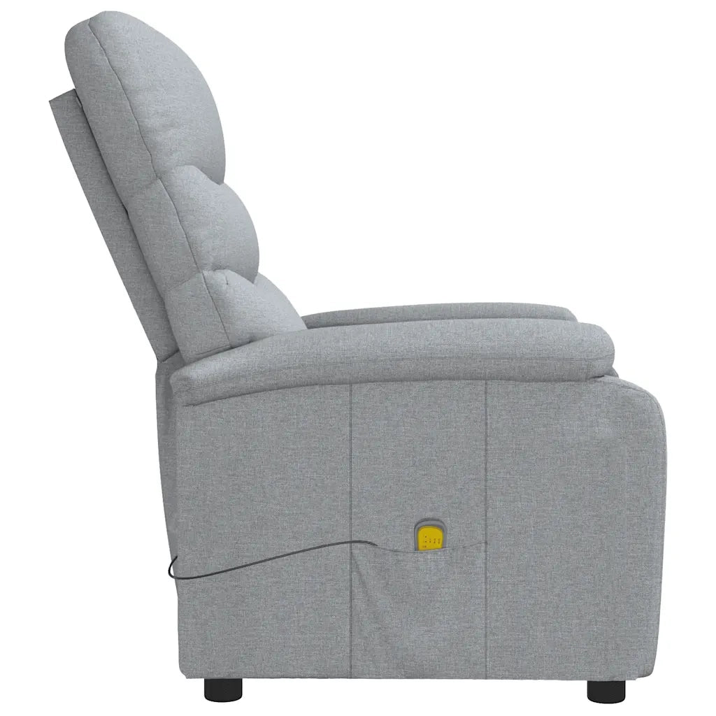 Poltrona Massaggiante in Tessuto Grigio Chiaro 321226