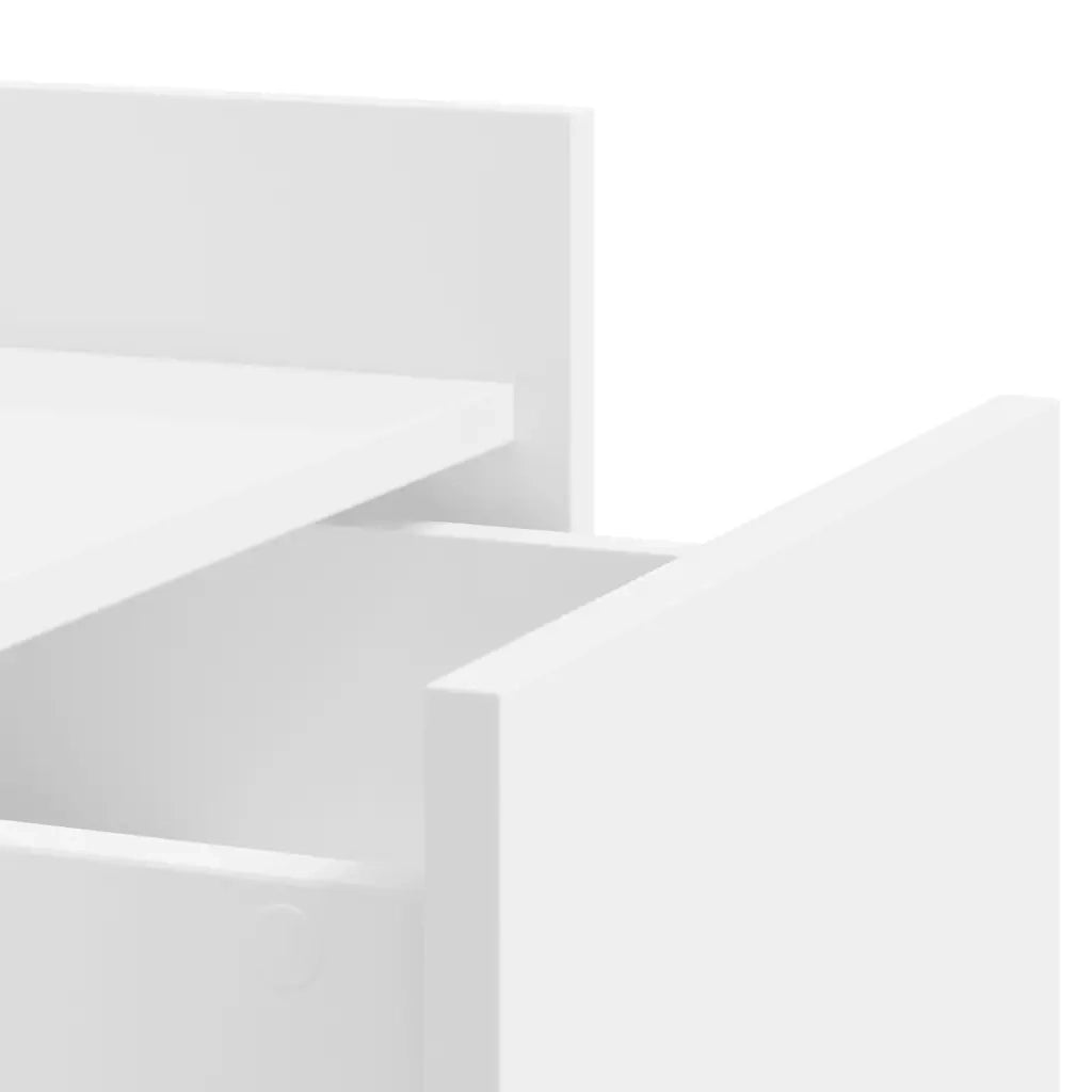 Comodino Bianco 45x50x65 cm in Legno Multistrato 848304