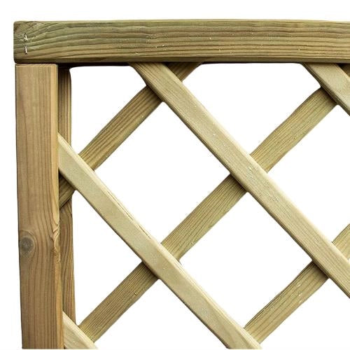 Pannello Grigliato Legno di Pino Impregnato 90x180 cm Arco da Giardino