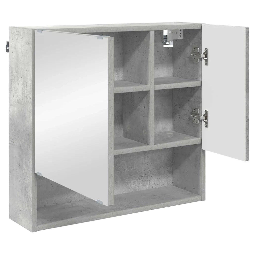 Set di mobili per il bagno con cassetto 3 pcs Grigio cemento
