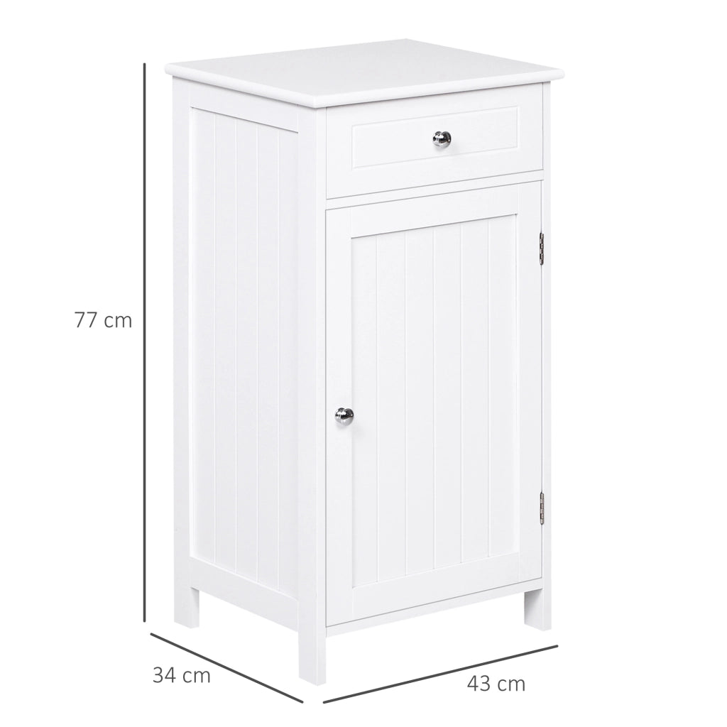 Mobiletto Bagno con 2 Cassetti ¨C zephmum ¨C Bianco 43x34x77 cm