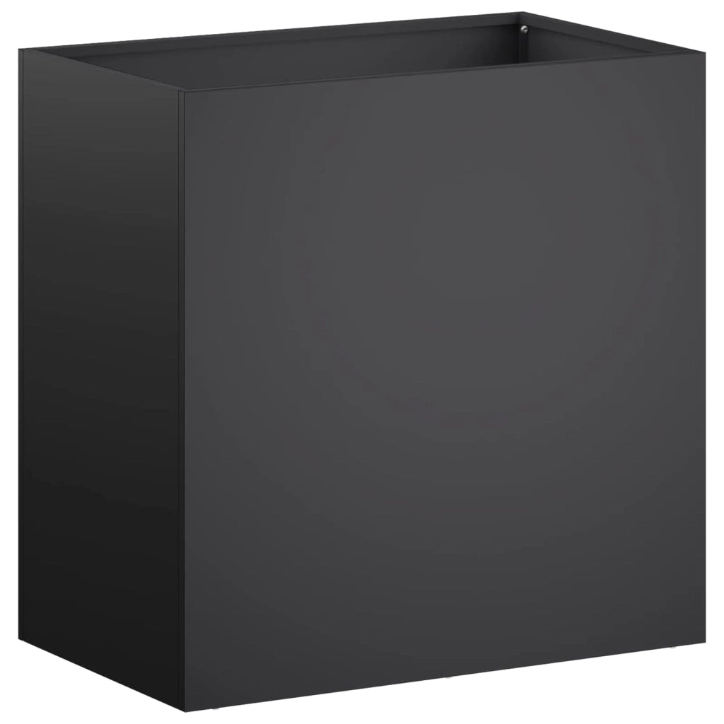 Vaso da giardino 2 pz Nero 50 x 30 x 50 cm 8005527