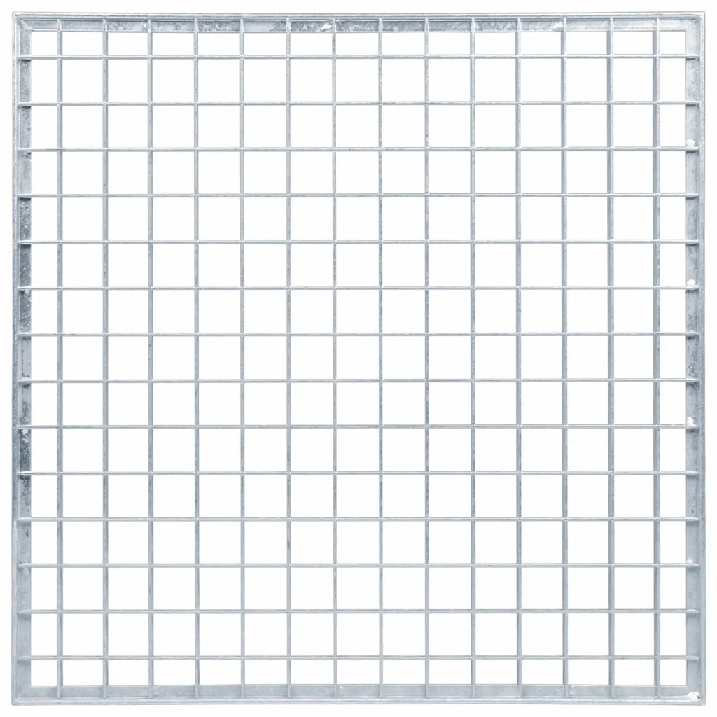 Grata Argento 50 x 50 x 2 cm Acciaio Zincato a Caldo 42018655