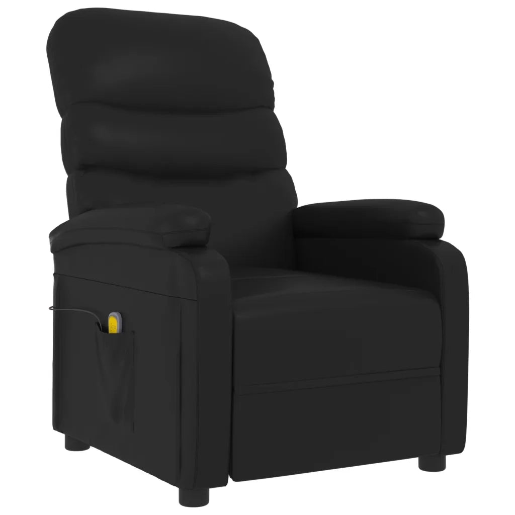 Poltrona Massaggiante Nera in Similpelle 342693