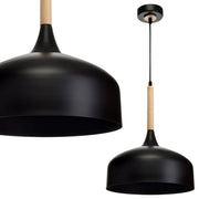 Lampada a sospensione Milagro Taylor E27 60W Ø30 nera
