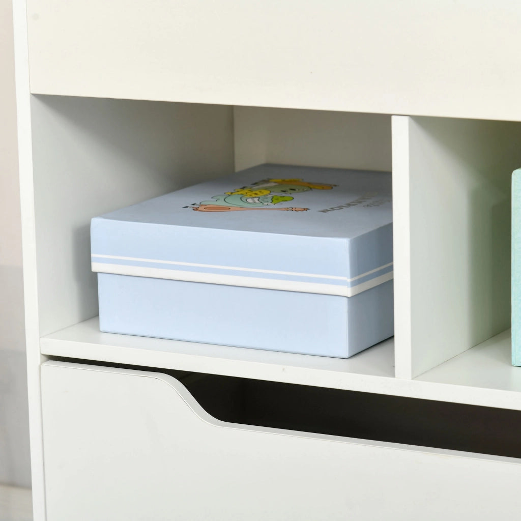 Libreria per bambini con cassetti e scomparti ¨C Minimal ¨C 60x30x90 cm, bianco