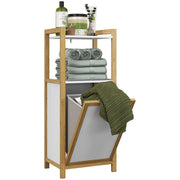 Cestino per bucato in bamb¨´ con ripiani ¨C Minimal ¨C 40x30x86.5 cm