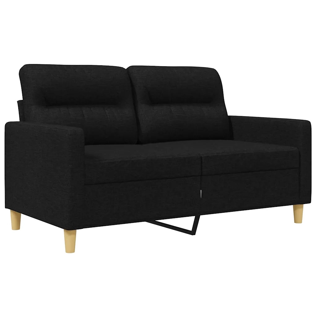 Divano a 2 Posti-Sofa 2 Posti Nero 120 cm in Tessuto 137536