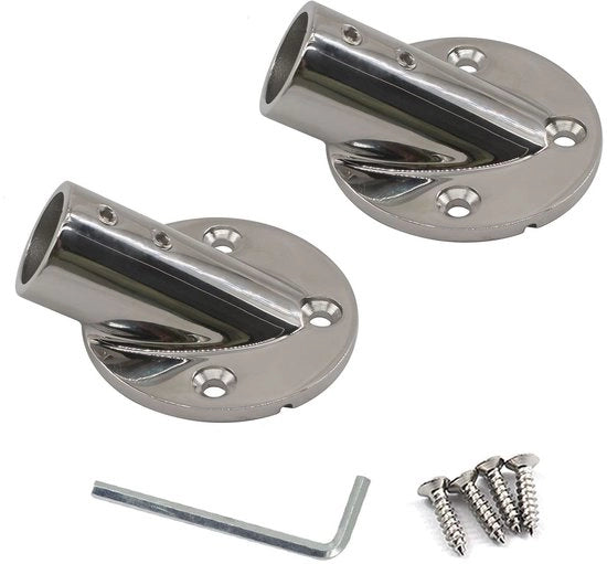 Accessori di fissaggio per ringhiere di scala in acciaio inossidabile 316 - base di tubo a 30 gradi (2 pezzi)