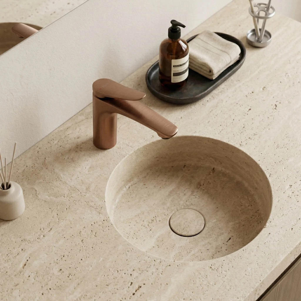 Rubinetto Per Lavabo Premium Rea Vision Copper Brush Low