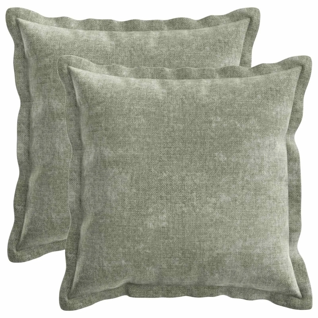 Federa 2 pz HOUTEN Verde 45 x 45 cm Tessuto Chenille 918694