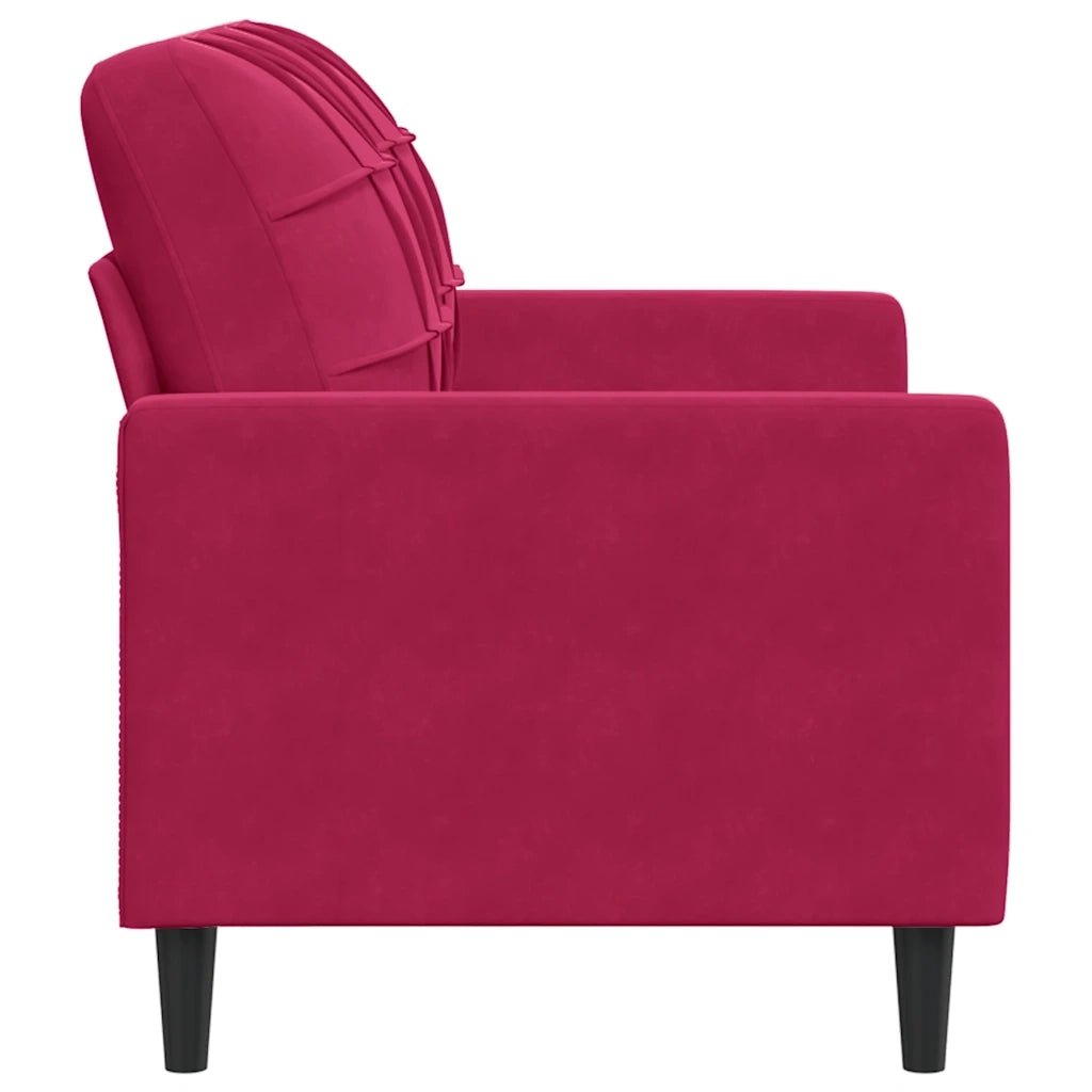 Divano a 2 Posti Rosso Vino 120 cm in Velluto 4007618
