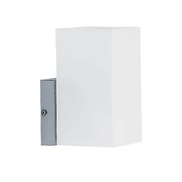 Applique da parete bianca vetro rettangolare ICE NEW E27 Alfa