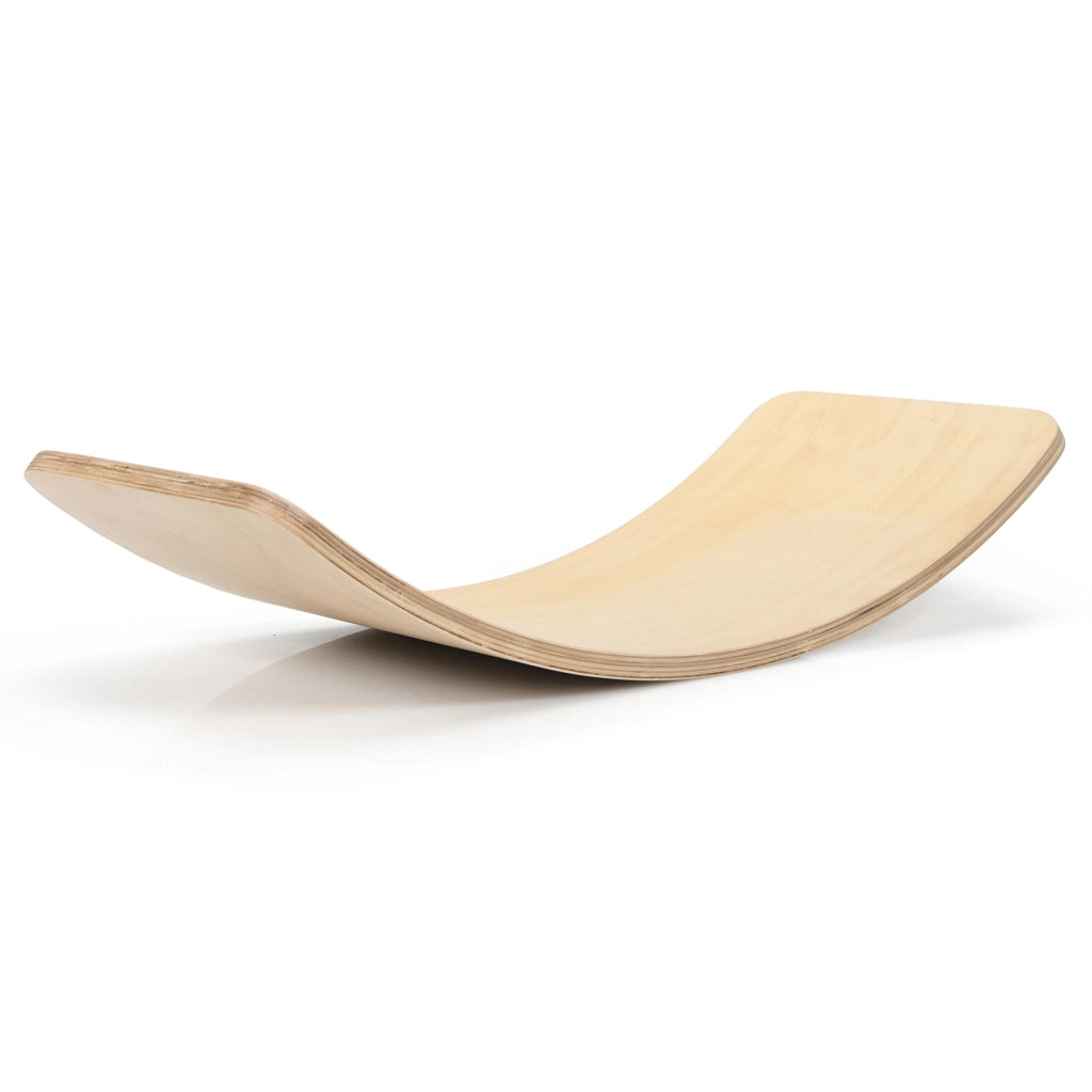Tavola di equilibrio di legno, Tavola curva per allenarsi e per terapie a casa e in classe 90x30x19cm-Giocattoli sportivi