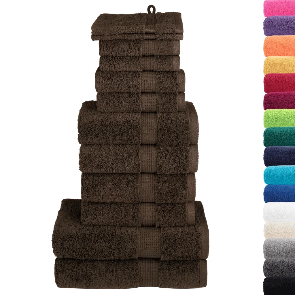 Set ASciugamani SOLUND 12 pz Marroni 600 gsm 137574