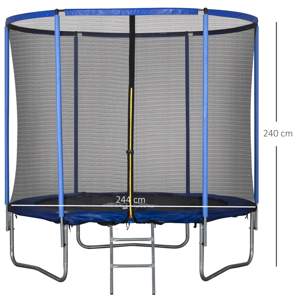 Trampolino da Giardino ¨C Minimal ¨C Blu e Nero, ?244x240cm