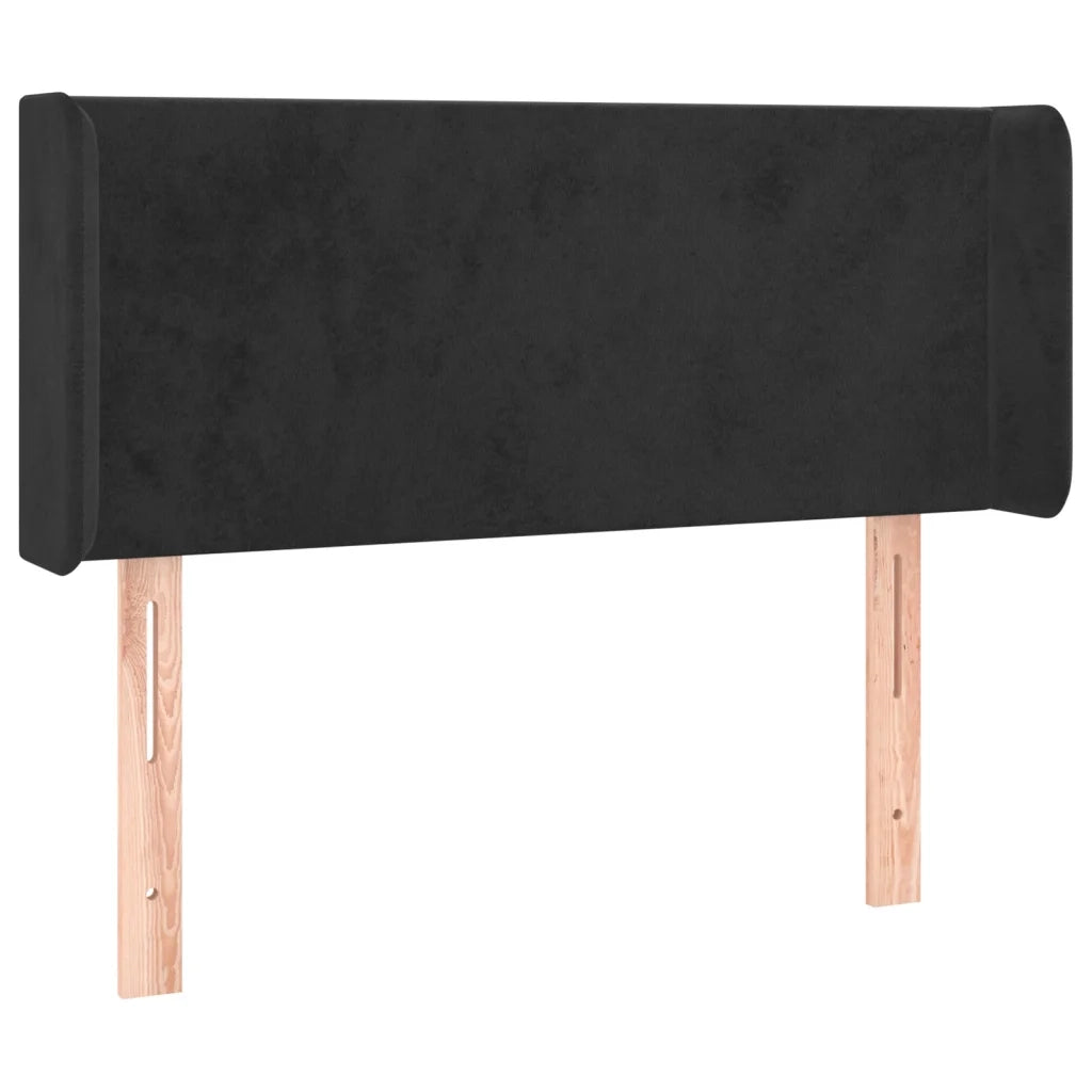 Testiera a LED-Testata con LED Nera 93x16x78/88 cm in Velluto 295407