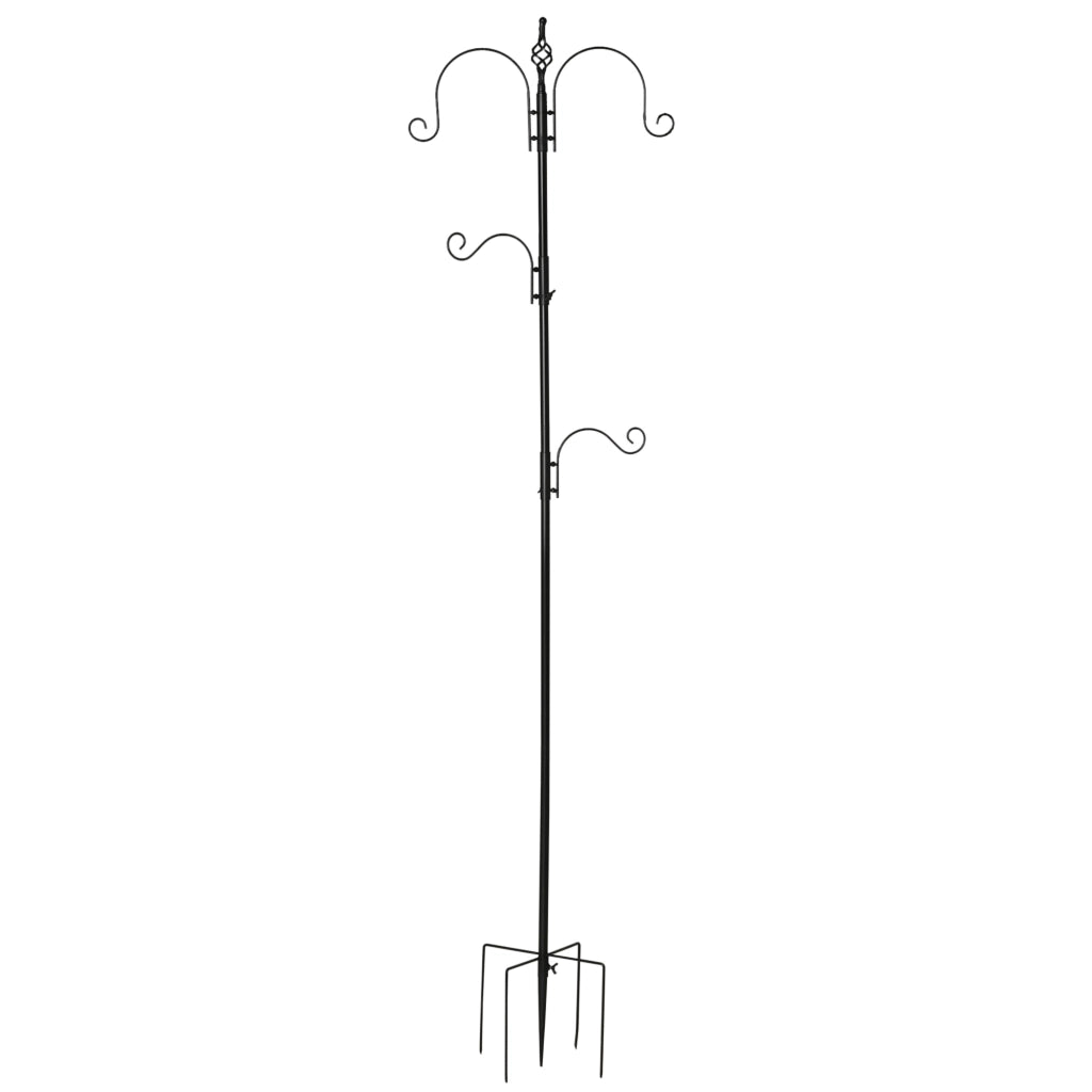 Stazione alimentazione uccelli decorativa ¨C Xylo ¨C 4 ganci 54,5x54,5x208cm nero