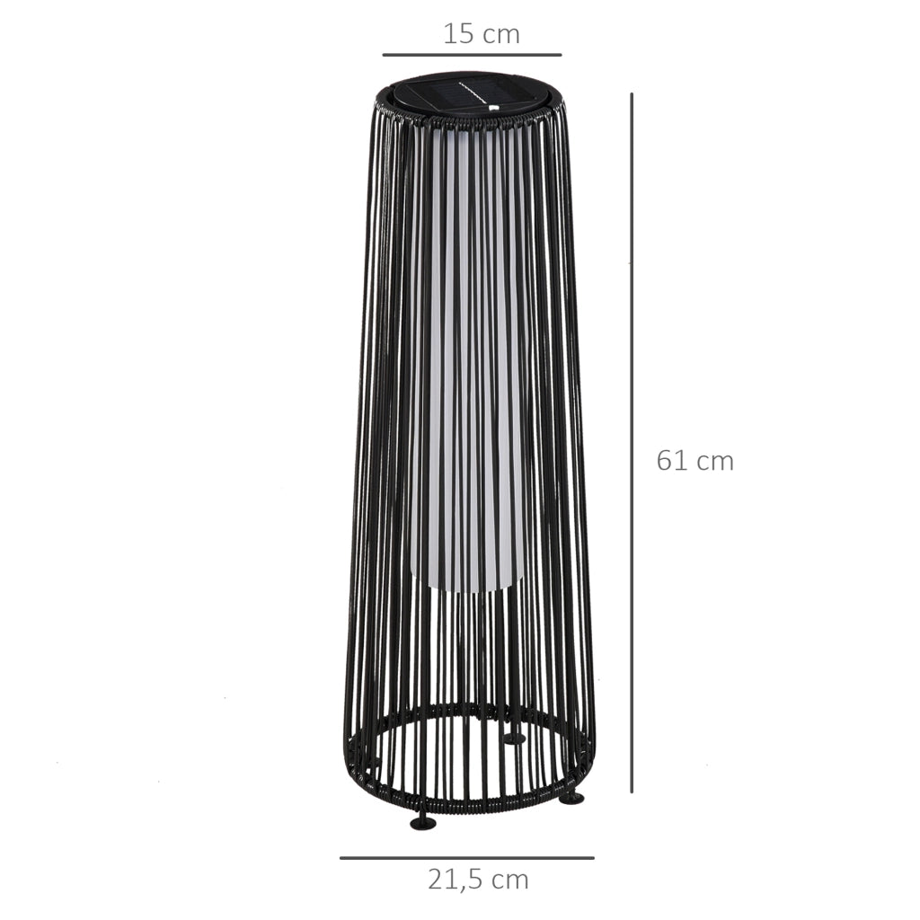 Lampada da giardino ¨C Minimal ¨C nero, resina, ? 21,5 x 61 cm