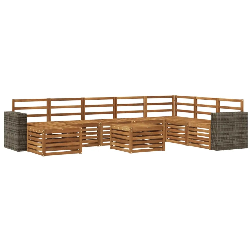 Set di divani da esterno 9 pcs Naturale 3384755