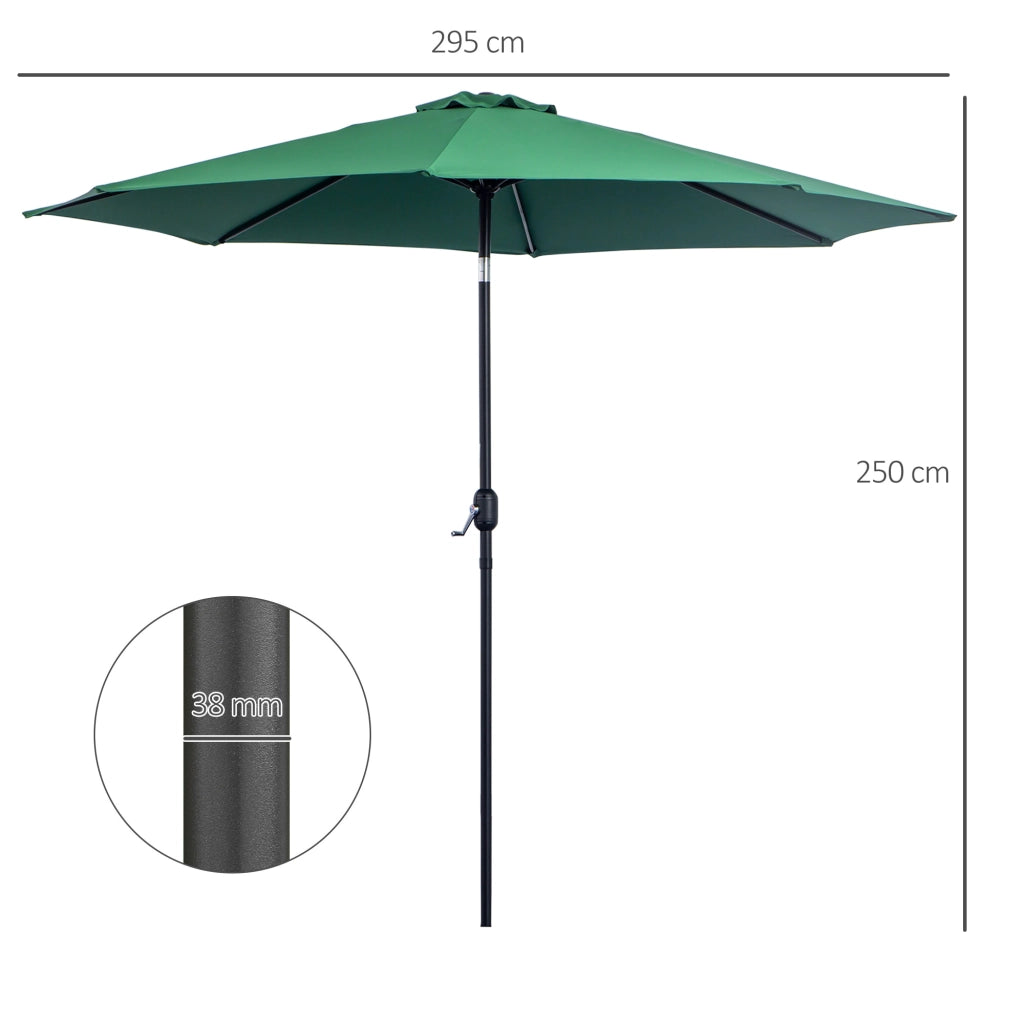Ombrellone da giardino ¨C zephmum ¨C grigio 295x250 cm