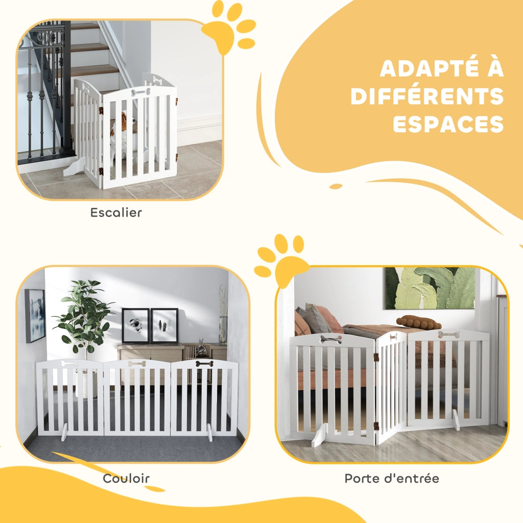 Barriera per cani pieghevole ¨C Minimal ¨C bianco 155x30x61 cm