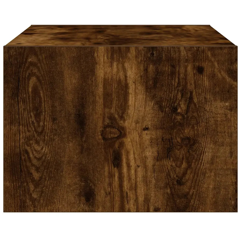 Mobile Porta TV con Luci LED-Mobile per TV-Credenza TV Rovere Fumo 75x35,5x25 cm