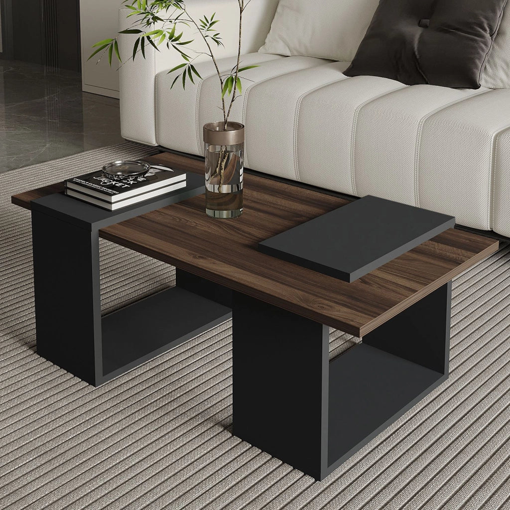 Tavolino in legno "Matris" - 90 x 46 x 37 cm - Marrone