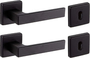 Coppia maniglie per porta interna quadra nero