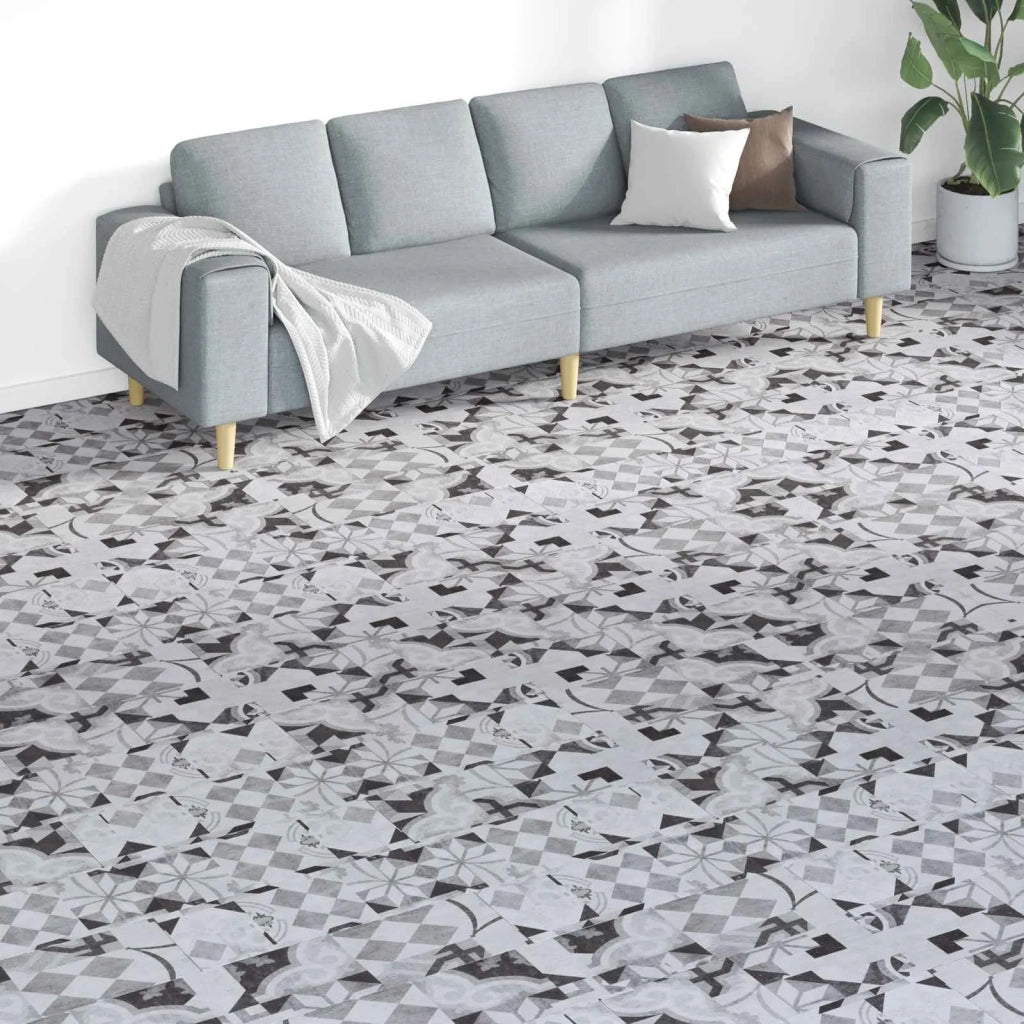 Tavole per Pavimenti 18 pcs Grigio 5,26 m² PVC 42046295