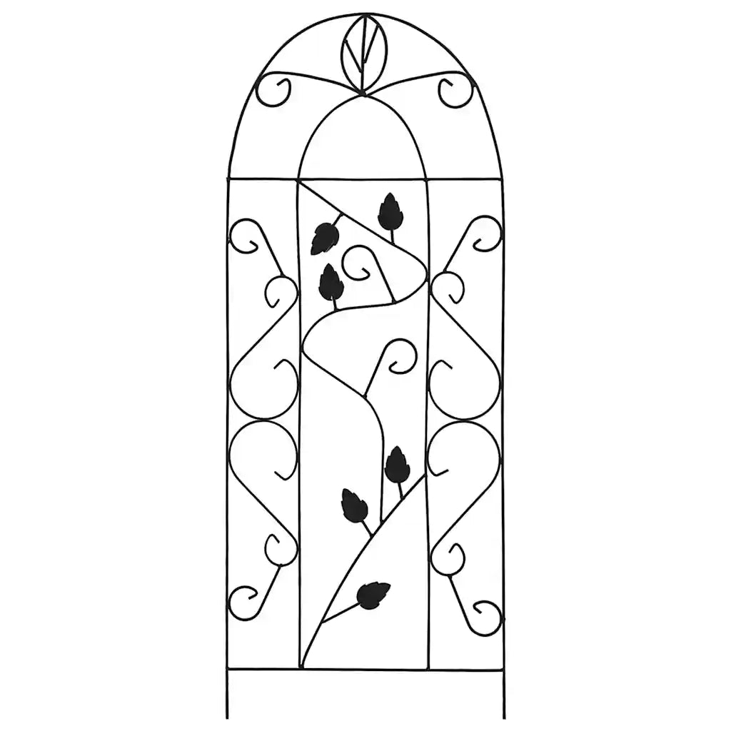 Supporti da Giardino per Piante 3 pz Neri 40x100 cm in Ferro 47099