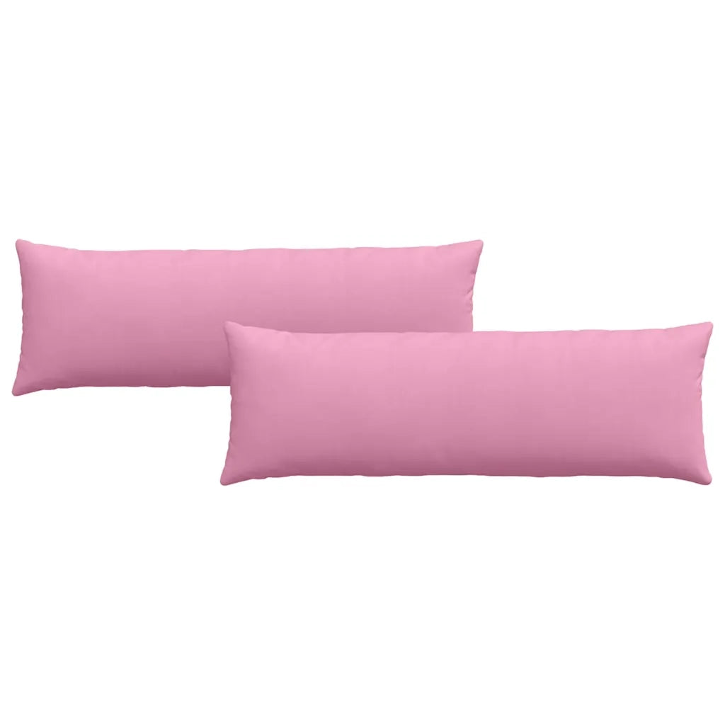 Cuscini da Divano 2 pz | Cuscini per sedie Rosa 120 x 40 cm Tessuto